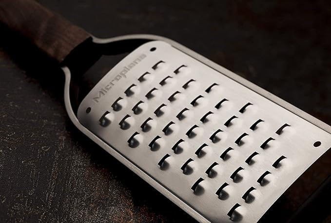 Microplane Master Series Wood Handle Stainless Steel Frame Extra Coarse Blade Cheese Grater
