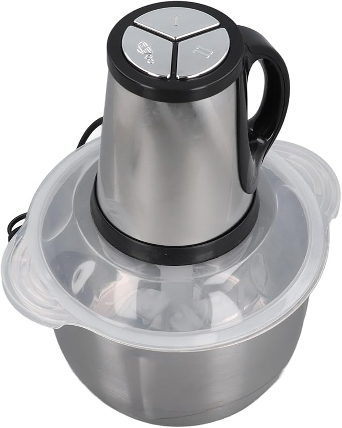 5L Stainless Steel Food Processor Electric Food Chopper with 5 Blades High Capacity Meat Grinder for Vegetables Garlic Nuts