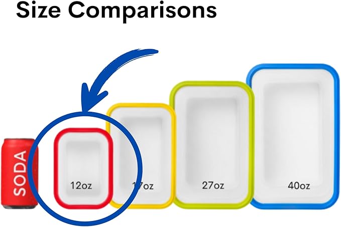 Small 12oz Collapsible Silicone Food Container (1.5 Cups) Compact Lunch, Snack & Leftover Storage BPA-Free, Leak-Resistant Lid, Microwave, Freezer & Dishwasher Safe, Space-Saving Portable Bento Box
