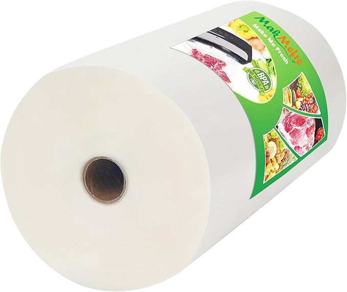 MakMeFre (Total 150Feet) 8” x 150’ Vacuum Sealer Bags Rolls with BPA Free,Heavy Duty Vacuum Food Sealer Storage Bags Rolls,Cut to Size Roll,Great for Sous Vide