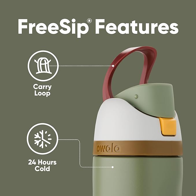 Owala Star Wars FreeSip Insulated Stainless Steel Water Bottle with Straw for Sports and Travel, BPA-Free, 24-Ounce, Boba Fett