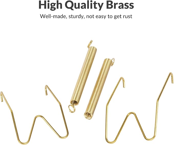 16-Pack Invisible Wall Plate Hangers, 6/8/10/12 Inch Brass Plate Holders with 20-Pack Wall Hooks