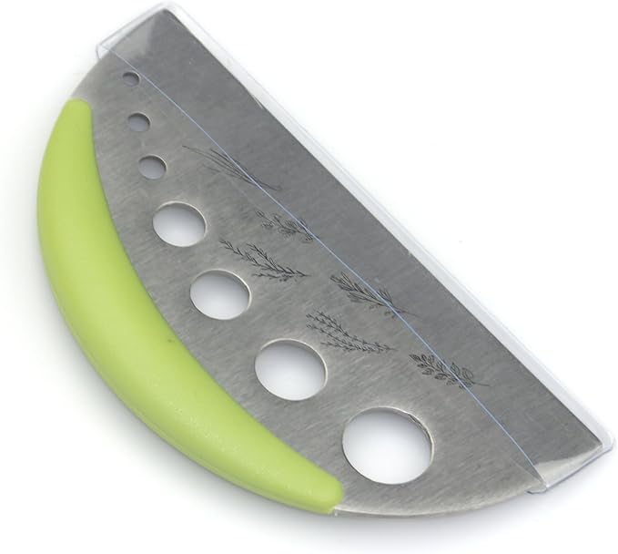 Herb Stripper and Herb Cutter 2 in 1,Herb Stripping Tool Herb Chopper Cilantro Chopper Best Kitchen Gadgets Presents for RV Owners Campers Chefs and Cooking Lovers,1PCS,Green,Stainless Steel,LXLVOUEG