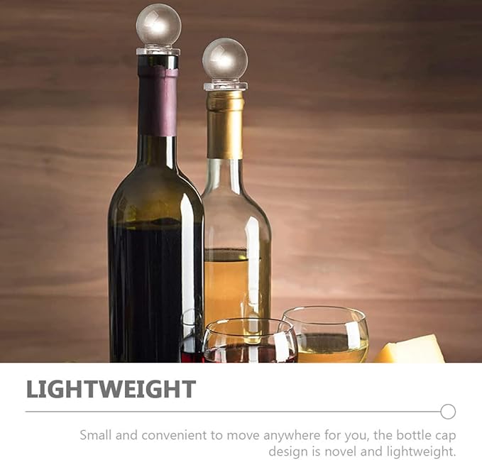 TIDTALEO 24Pcs Glass Ball Wine Stoppers Decorative Portable Wine Bottle Toppers High Polymer Sealing Plugs for Liquor and Beverage Bottles