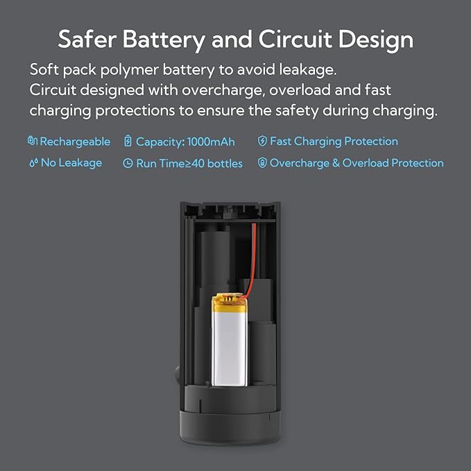 KITCHENDAO Rechargeable Electric Wine Aerator Dispenser and Wine Saver Pump with Sound Indicator