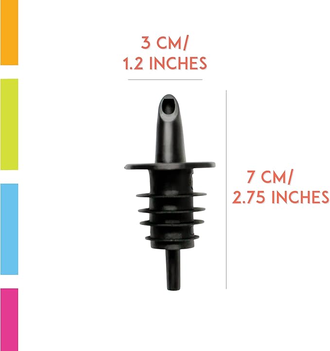 Hawaiian Shaved Ice Syrup Precise Control Bottle Pourers, Professional Pour Spouts for Snow Cone & Drink Flavors (3-Pack)
