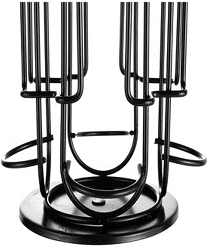 Coffee Capsule Stand Coffee Pod Storage Rack Carousel Holds 24 Coffee Pods, 14.5x14.5x33cm, Black