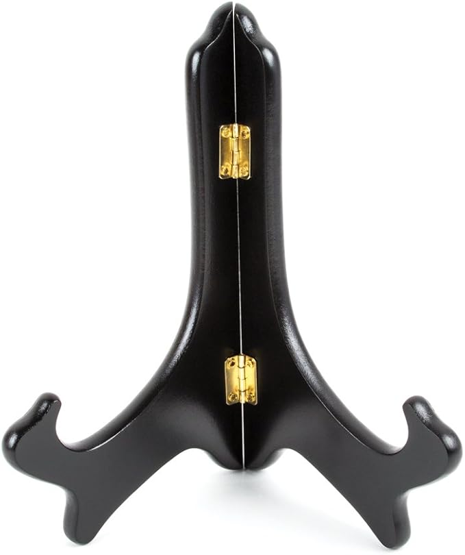 Fox Run Black vertical-plate-holders, 8-Inch, Wood