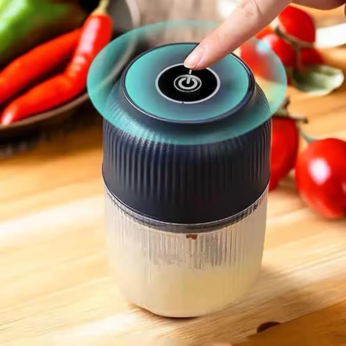 Electric Garlic Chopper, Mini Portable Veggie Chopper, 2026 New Small Garlic Chopper Mincer, USB Rechargeable, Wireless Veggie Grinder, For Mashing Onion, Garlic, Chili, Ginger (2*White, 3 blades)