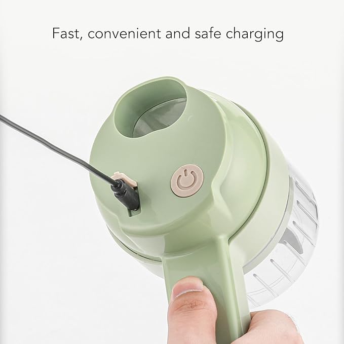 1200mAh Multifunctional Household Vegetable Chopper Handheld Electric Food Chopper with Whisk