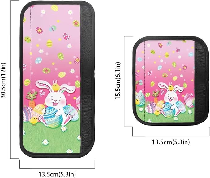 Fridge Door Handle Covers Set of 6 Kitchen Appliance Decor Handles Glove Anti-Slip Protectors Easter Refrigerator Decor Accessories, White Bunny Daisy Easter Eggs Print Pink