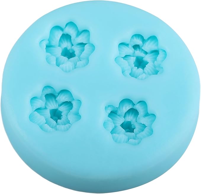 Cherry Blossom Silicone Molds Flower Fondant Mold for Cake Decorating Cupcake Topper Chocolate Candy Gum Paste Polymer Clay