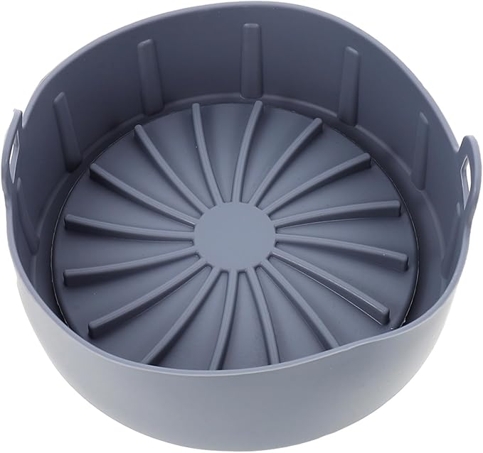 Air Fryer Accessory Oven Liner for Bottom of Oven Silicone Pad Handle for Basket Air Fryer Non-stick Reusable Heat-resistant Grey
