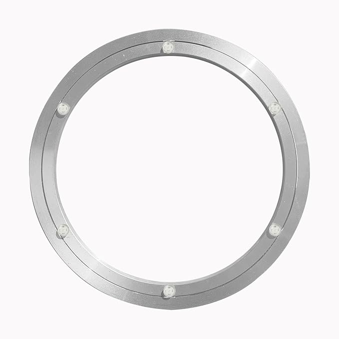 Lazy Susan Silent Non-Slip Turntable Aluminium Turntable Bearing 14 inch for Round Dining Table TV Rotating Table