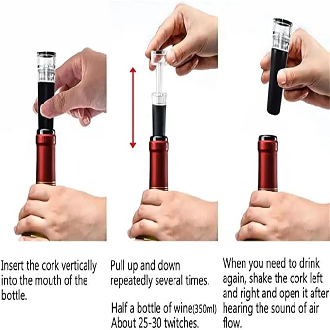 Black Silicone Stopper 1/2/3/4pcs, Wine Bottle Stopper With Built-in Vacuum, Wine Pump, Food Safety Silicone Cap, Vacuum Wine Stopper, Winery Accessories(1pcs)