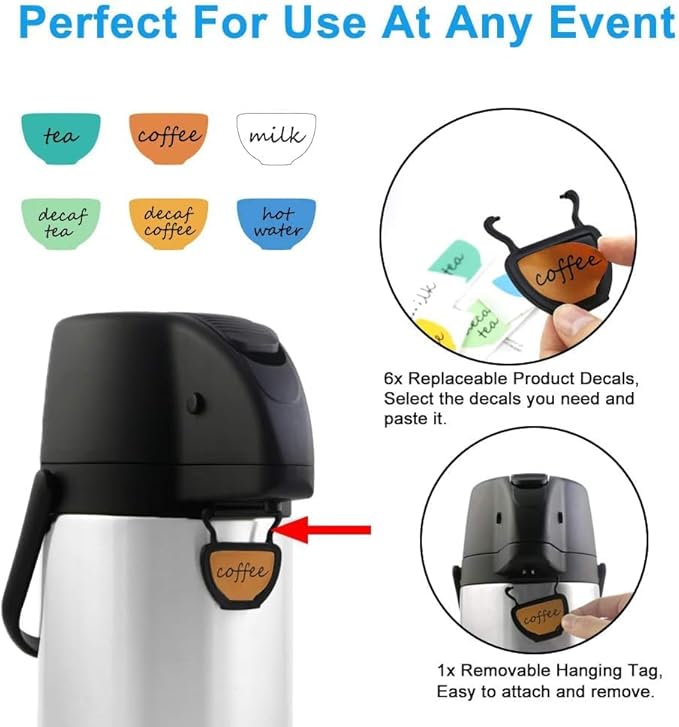 3L/102 Oz Airpot Coffee Dispenser Thermal with Pump & 1L/34 Oz French Press Coffee Maker