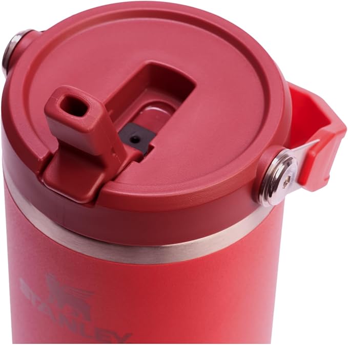 STANLEY IceFlow 2.0 Flip Straw Tumbler with Handle 30 oz | Twist On Lid and Flip Up Straw | Leak Resistant Water Bottle | Insulated Stainless Steel | BPA-Free | Chili Red