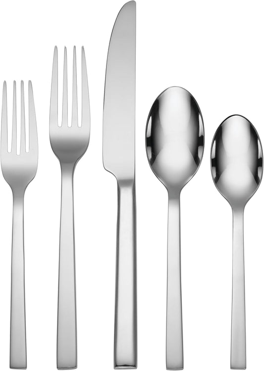 Oneida Chef's Table 20 Piece Everyday Flatware, Service for 4, 18/0 Stainless Steel, Silverware Set