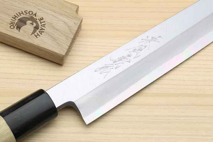 Yoshihiro Shiroko High Carbon Steel Kasumi Yanagi Magnolia Handle Sushi Sashimi Chef Knife (9.5" (240mm))