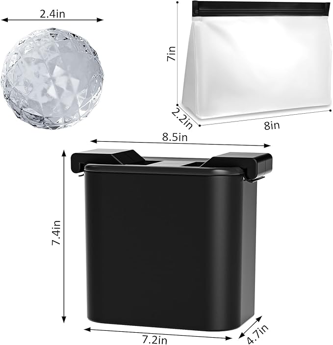 Bangp Premium Clear Ice Ball Maker with Storage Bag,2 Distinctive 2.4" Crystal Clear Ice Balls for Whiskey,Cocktails & Bourbon,Gifts for Men