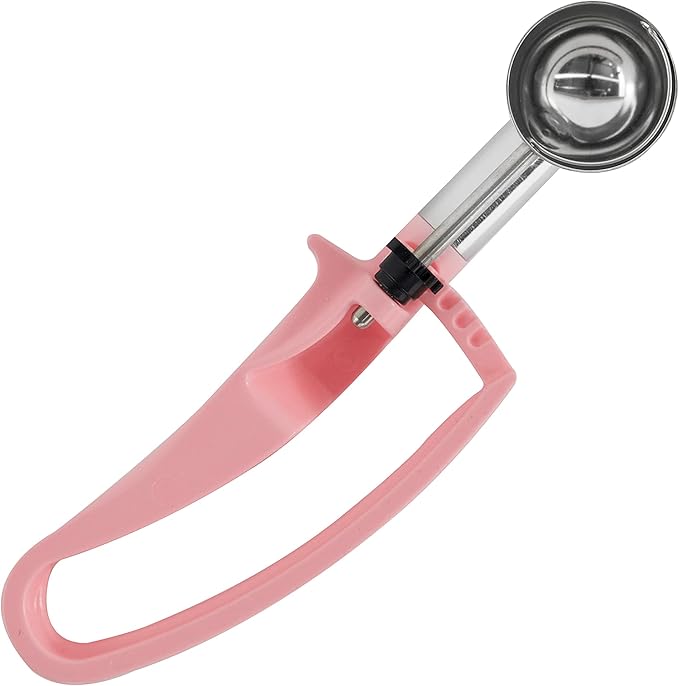 Zeroll 2060 Universal Standard Length EZ Disher Food Portion Control Scoop Designed for Right or Left Hand Use Dishwasher Safe NSF Approved, 1 7/16-Inch, Pink