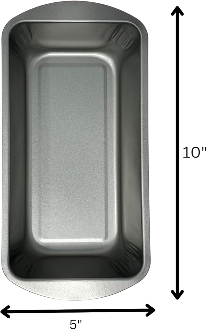 Bread Loaf Pans Set of 2, 10” x 5” Nonstick Bakeware for Banana Bread, Meatloaf, Zucchini, Pumpkin, Sourdough, Steel Loaf Baking Pans, Dishwasher Safe