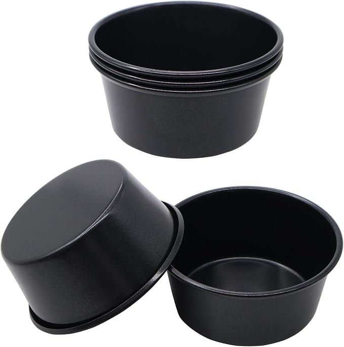 5 Pack Muffin Pans Carbon Steel Popover Pans, Nonstick Pudding Molds Individual Muffin Cupcake Pan for Baking
