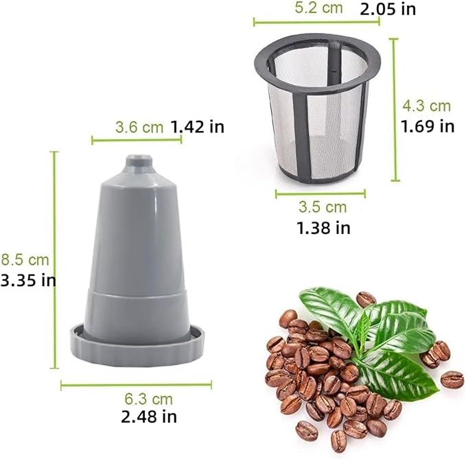WOTOW Reusable Coffee Filter Set for K Cups Replacement Filter for Keurig My style Filter Housing Fits B30 B40 B50 B60 B70 Series(1 house + 3 filter)