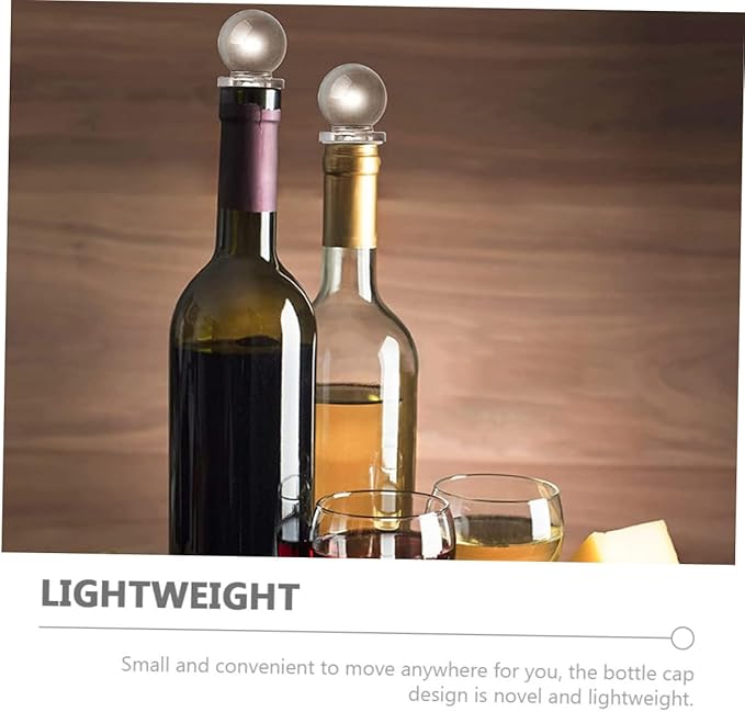 Garneck 24pcs Glass Ball Stoppers Wine Bottle Stoppers Caps Vacuum Pump for Wine Bottle Perfume Oil