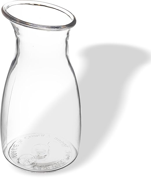 Carlisle FoodService Products CFS 7090107 Cascata Carafe Juice Jar Beverage Decanter Only, Plastic.50 L, Clear (Pack of 12)