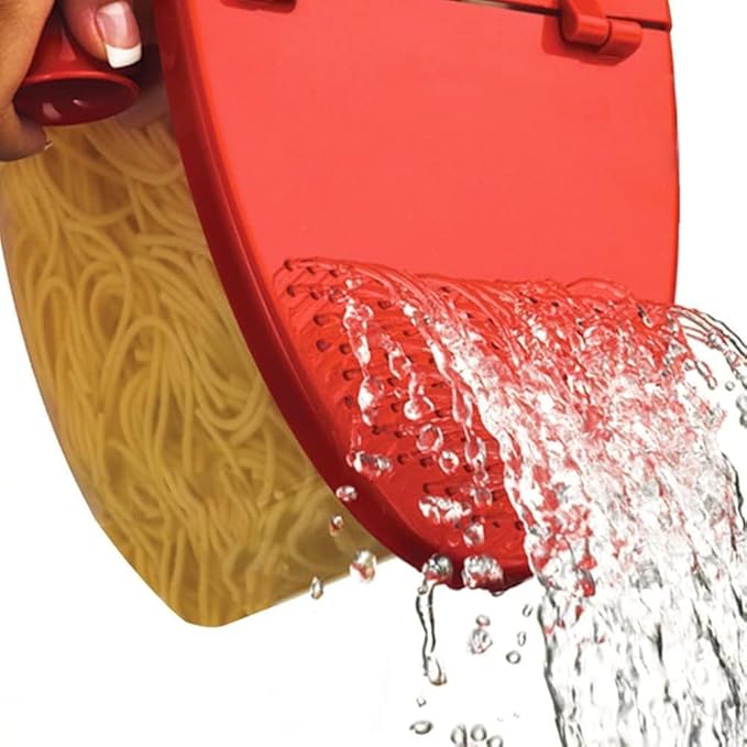 Microwave Pasta Boat with Strainer - Cooker for Rice, Vegetables, Chicken