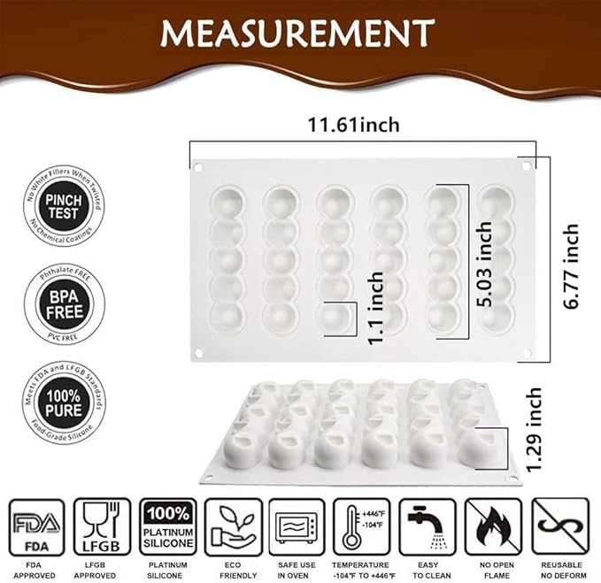 3D Long Strip Flower Shape Eclair Silicone Baking Mold for Mousse Cake,French Dessert Mold for Pastry Chocolate DIY Decoration(6 Cavity)