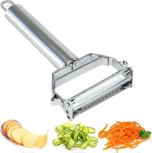 1 pcs cooler depot Vegetable Peeler, Julienne Vegetable Peeler, Stainless Steel Multifunctional peeler scraper,Shredder, Double-Sided Blade Potato Peelers for Carrot Cucumber Apple Veggie Fruit
