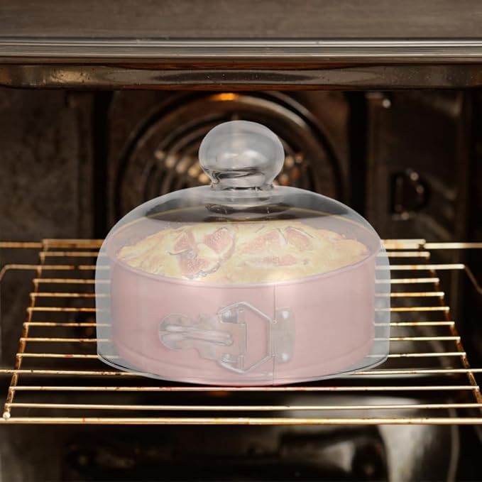 SOIMISS 9-Inch Glass Microwave Splatter Cover, Tall Dome Food Lid (6" High) with Steam Vent, Heat-Resistant Clear Splash Guard for Plates and Bowls
