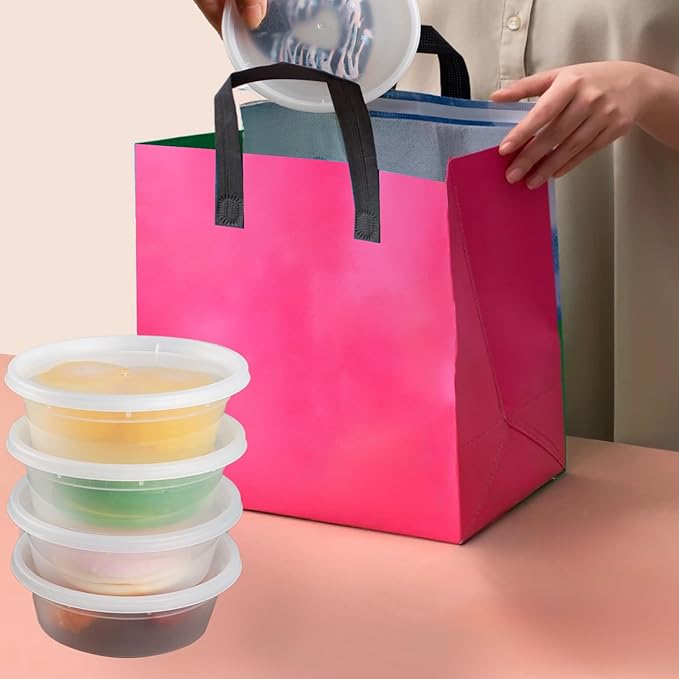 Deli Food Containers with Lids 8 oz-50 Pack Meal Prep Containers Food Storage Containers with Lids Stackable, Leakproof, BPA Free, Microwave Dishwasher Freezer Safe for Takeout Meal