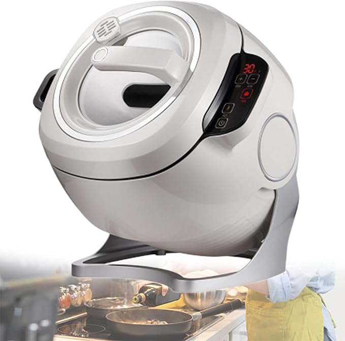 Automatic Cooking Machine, 6L Auto Cooking Wok Fried Rice Machine,One-Click Smart Start, 360 ° Automatic Rotation, for Stir Frying,Stewing,Cooking,220V2000W