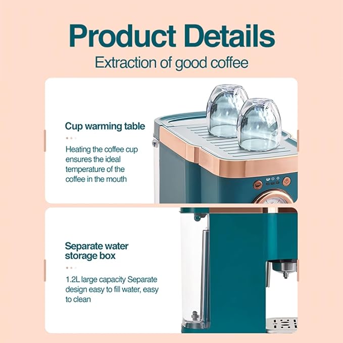 deluxe semi-automatic espresso coffee maker with steam milk frother