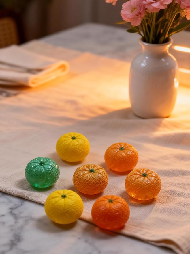 6 Cavity Tangerine Silicone Mold – Orange Shape Silicone Fruit Mold for Chocolate, Fondant, Candle, Resin & Cake Decor, 3D DIY Orange Candy Baking Tool for Parties & Gifts (Tangerine)