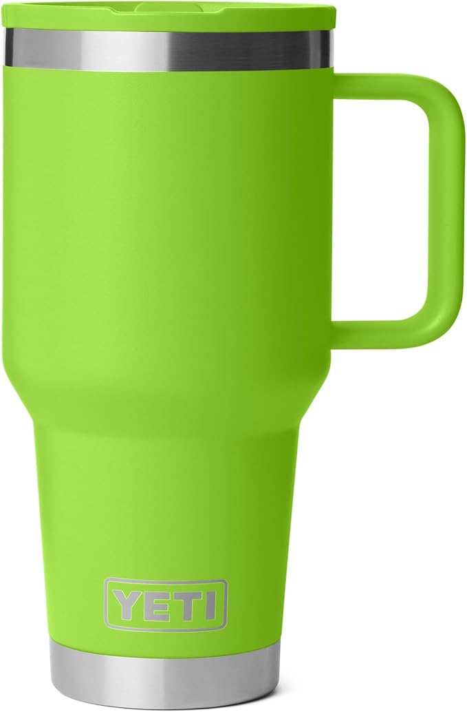 YETI Rambler 30 oz Travel Mug with Flip Straw Lid – Stainless Steel, Vacuum Insulated, Leakproof, Cup Holder Friendly