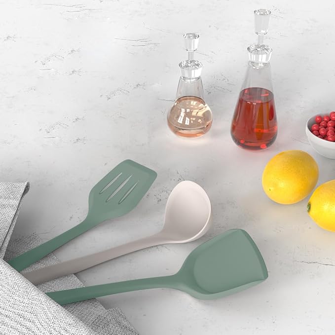AOTHOD Silicone Cooking Utensils Set - 446°F Heat Resistant Silicone Kitchen Utensils,Spatula,Spoon, Kitchen Utensil Sets Gadgets Tools Set for Nonstick Cookware,Dishwasher Safe BPA FREE (Multicolor)