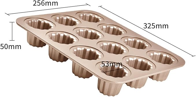 Popover Pans Nonstick 12 Popover Pan for Baking Yorkshire Muffin Puddings Cake Quiches Cupcake Mold Bakeware for Oven Baking Champagne