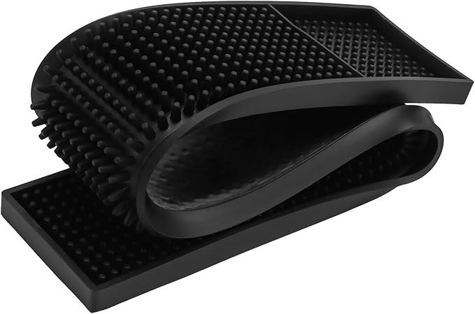 8 Pack 24 x 3 Inch Rectangular Bar Service Mat, Cocktail Mixing Bartending Bar Service Mat, Black Dish Drying Mats for Home, Kitchen, Counters, Bar, Restaurant, KT