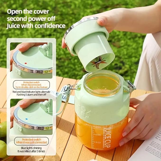 800 - Portable Blender for Shakes And Smoothies with 28oz Cup, Lid, Straw and Shoulder Strap, Type-C USB Rechargeable, Personal Size Blenders Bpa-Free for Gym/Travel/Kitchen (1pc White)