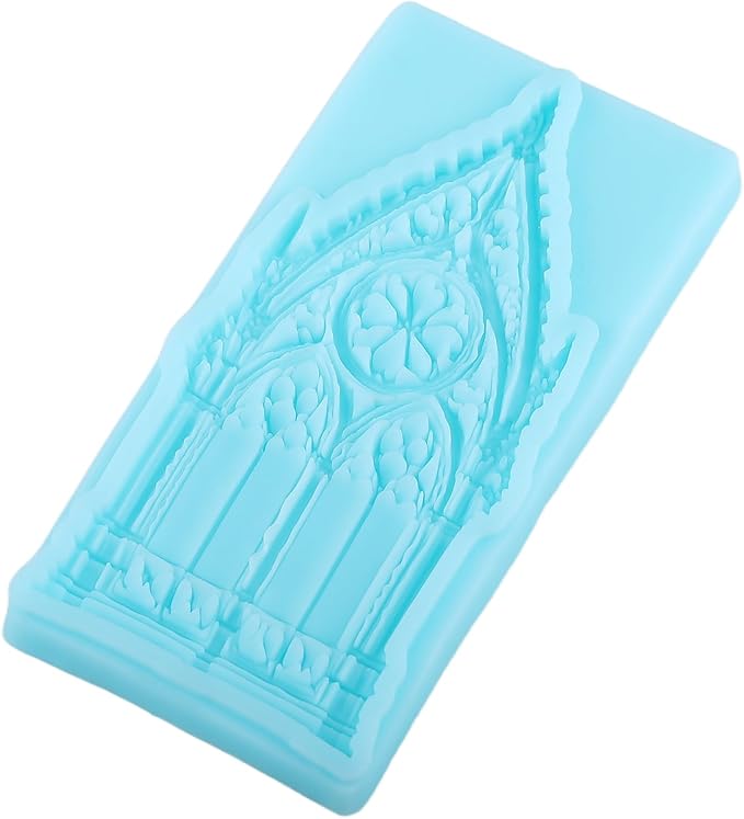 Retro Gothic Window Fondant Silicone Molds for Cake Decorating Cupcake Topper Chocolate Candy Gum Paste Polymer Clay
