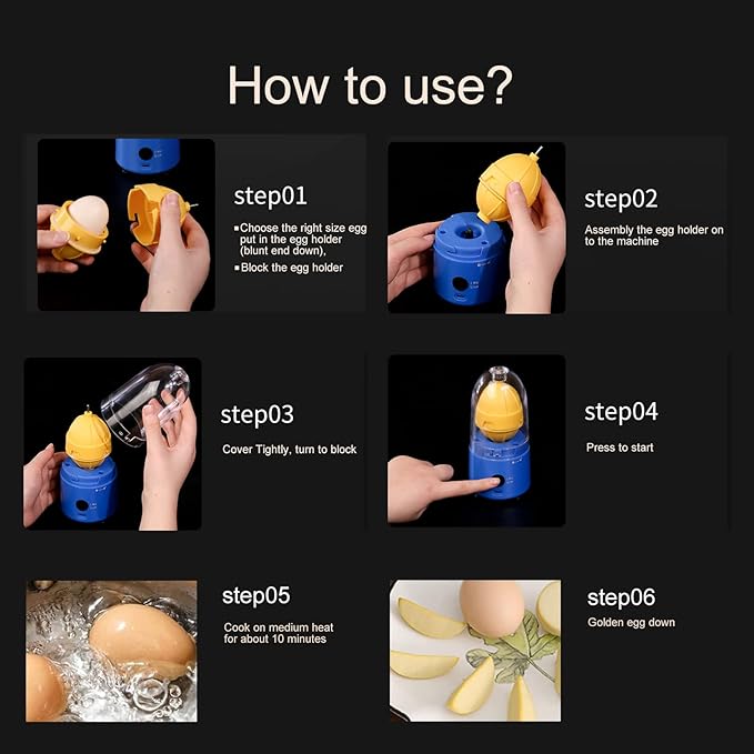 Electric Egg Spinner, Eggs Yolk White Mixer, Egg Whisk Kitchen Gadgets, Portable/Rechargeable Mix Egg in Shell Golden Egg Maker