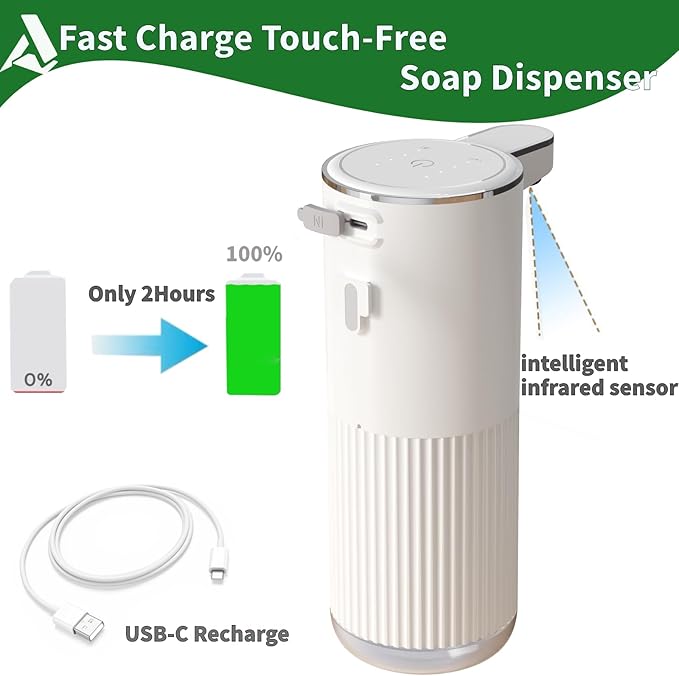 Automatic Liquid Soap Dispenser, Touchless Soap Dispenser Bathroom,Upgrade Hand & Dish Electric Dispenser Adjustable Waterproof Wall Mount Kitchen Auto Soap Pump for Thin and Thick Liquid