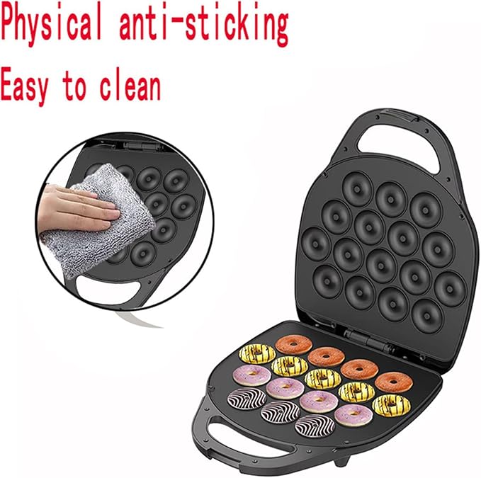 110/220V Electric 16 Capacity Mini Donut Maker Non Stick Donut Maker Baking Machine, Cake Pop Maker for Breakfast