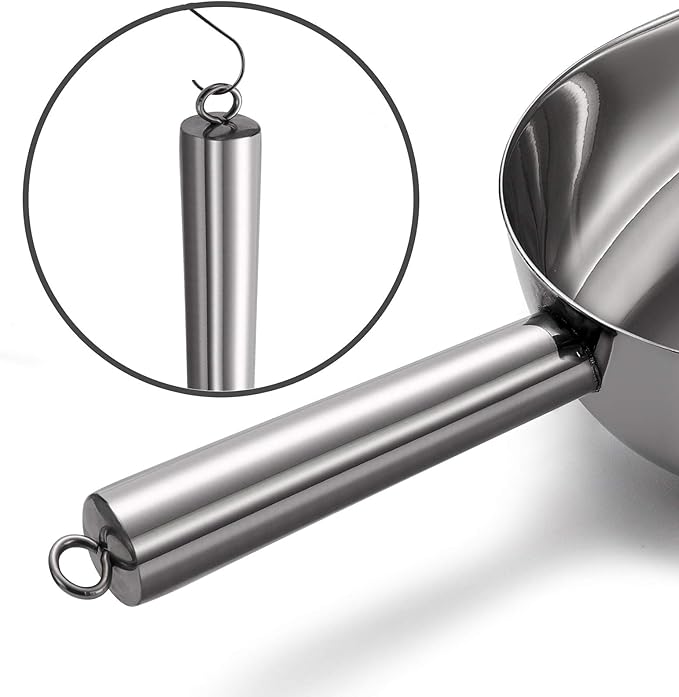 Cedilis Set of 4 Stainless Steel Ice Scoops, 8/12/16/24oz Metal Scooper for Freezer, Ice Machines, Pet Food, Flour, Candy, Coffee Beans, Dishwasher Safe