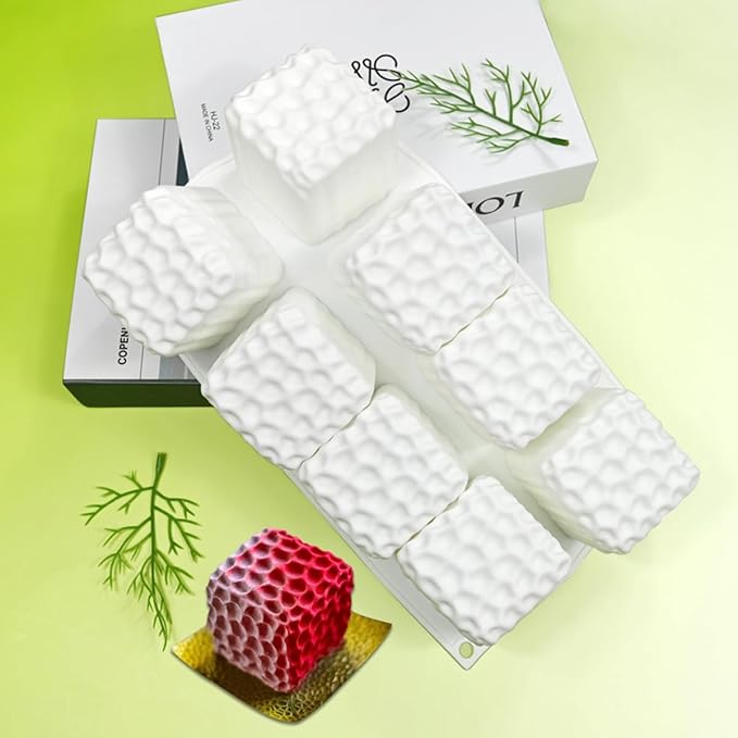 mostsom Honeycomb Molds Silicone Non-Stick Rabbit Cookie Mold Diy Rose Flower Chocolate Mould Used for Jelly, Candy,Biscuits (I_11.6x6.8x2.4 inch)