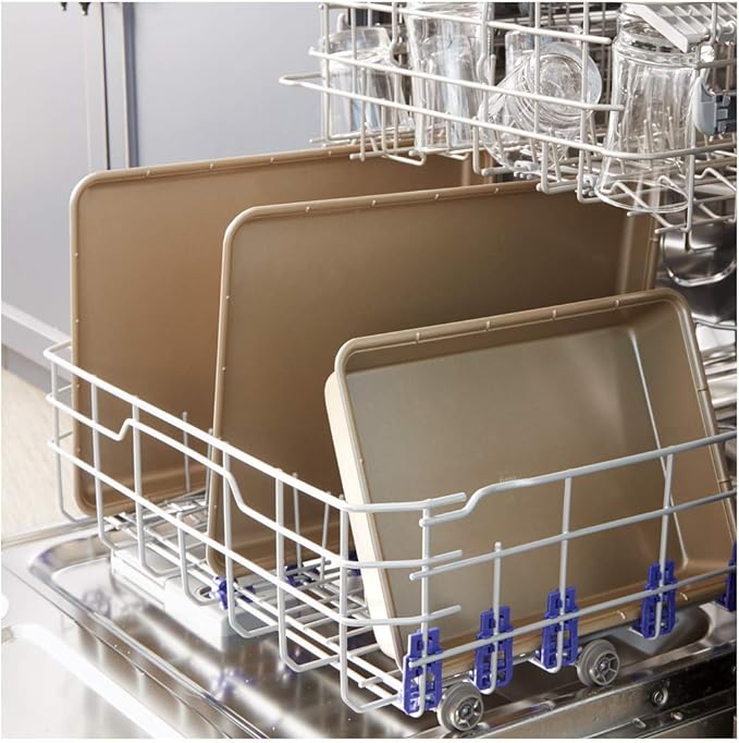 Wilton 2104-3928 Ceramic-Coated Non-Stick Bakeware Set, Tan